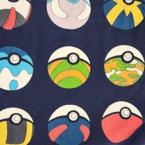 Pokemon 15 Poke Balls Black Graphic Unisex All Cotton Short Sleeve T-Shirt M